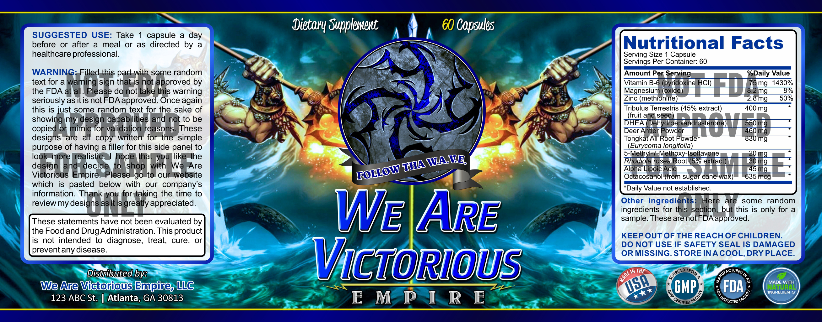 We Are Victorious label design